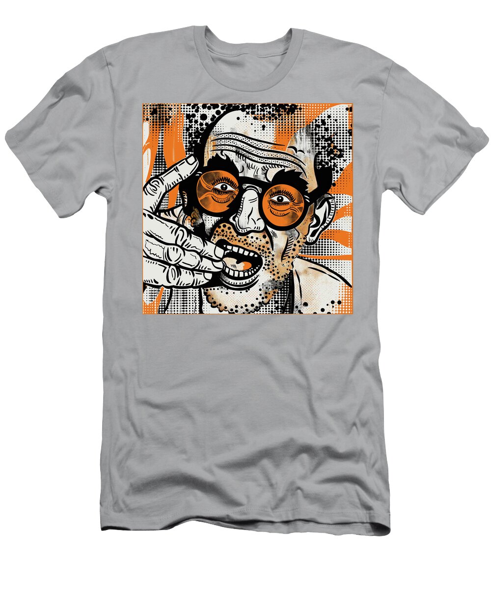Mad Scientist Disappearing Comic Book Art 13 Mad Paperairplanes T-Shirt