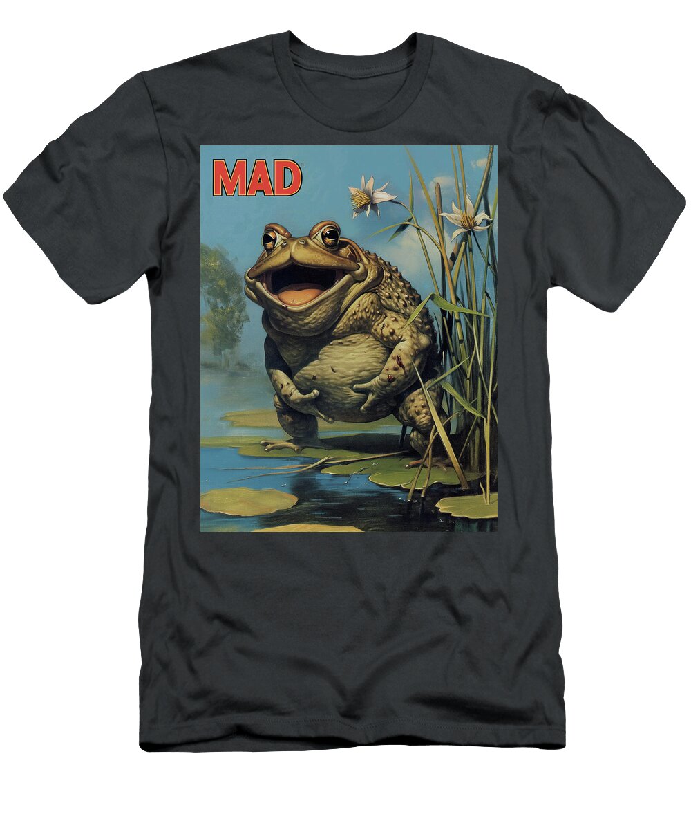 Mad Toad in Pond Comic Book Cover 40 Mad Paperairplanes T-Shirt