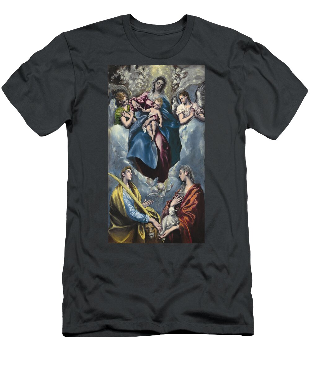 Madonna and Child with Saint Martina and Saint Agnes El Greco T-Shirt