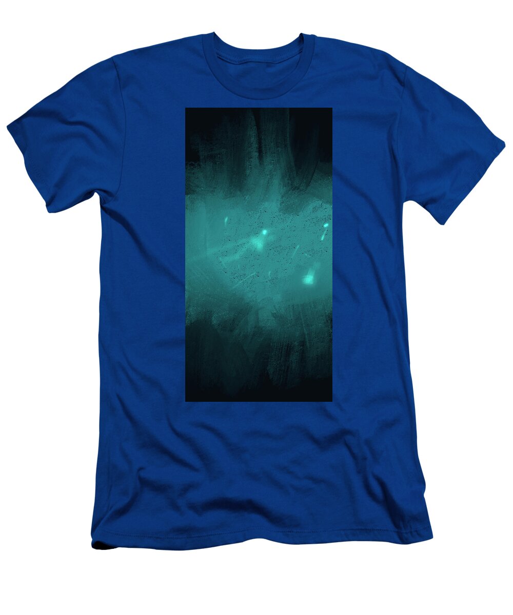 Magnolia Minimal Modern Abstract Painting Dodger Blue Studio Grafiikka T-Shirt