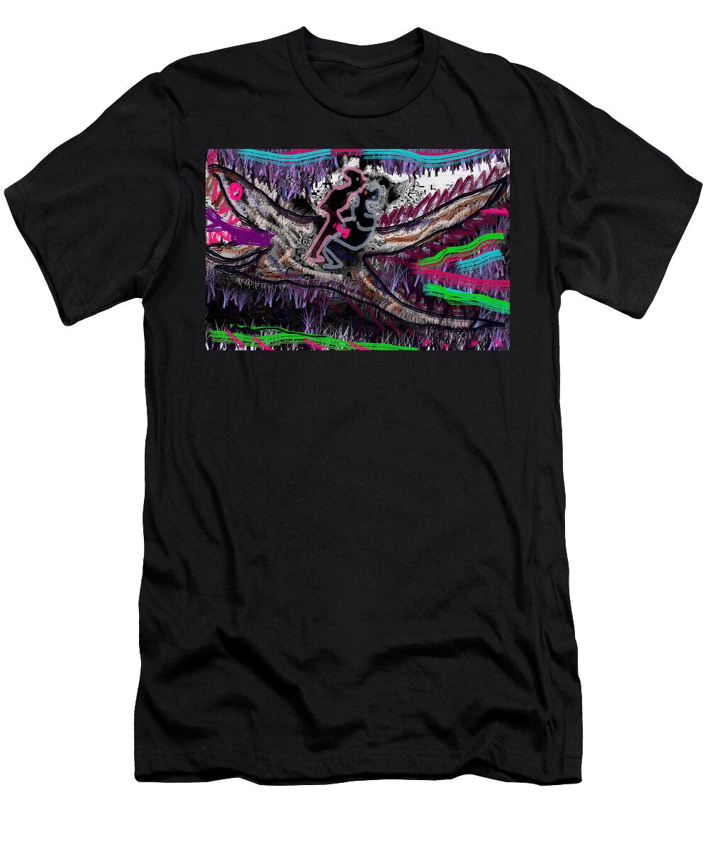 Making Love on Top of Crocodile Funny Funky Image Accidental Art Observed While Playing with Graphic Navin Joshi T-Shirt
