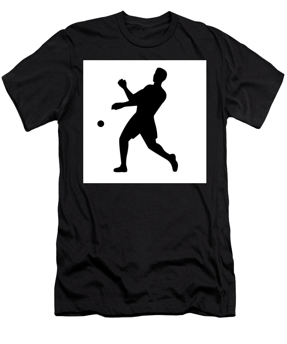 Male American Handball or Wallball Player Hitting Ball Front View Retro Aloysius Patrimonio T-Shirt