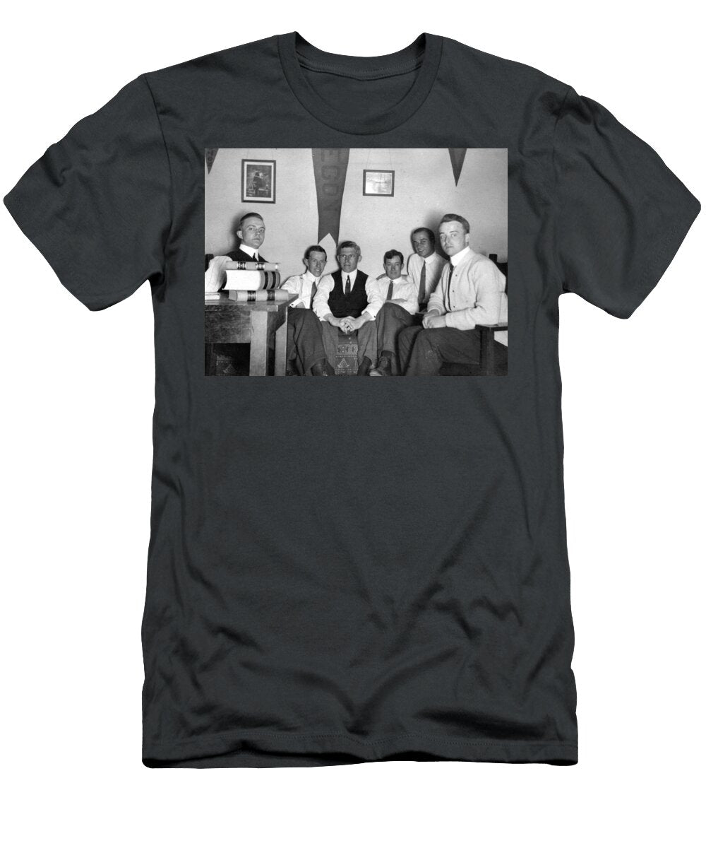 Male Students in Dormitory 1911 Black White Mark Goebel T-Shirt
