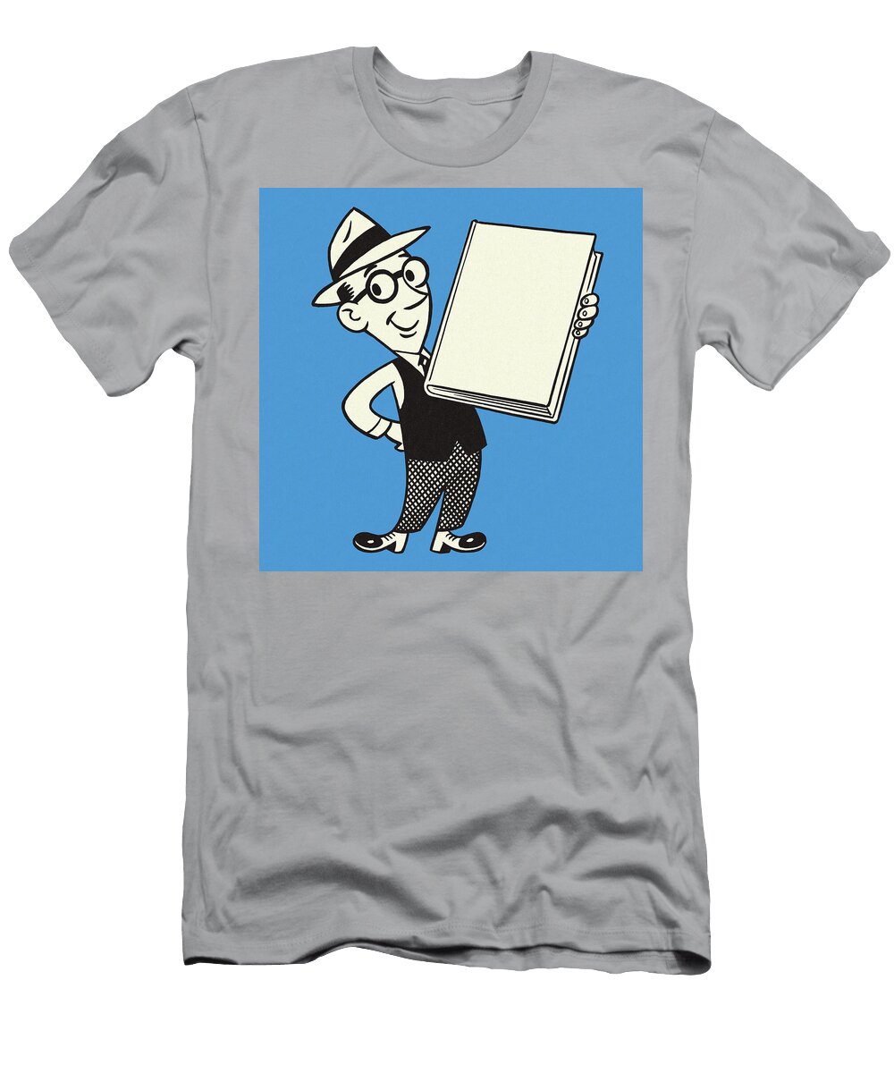 Man Holding a Book Csa Images T-Shirt