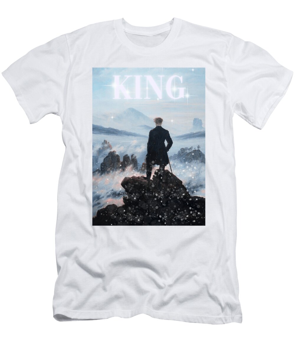 Man on Mountain Top Go Girl Art T-Shirt