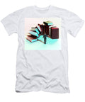 Man Standing in Front of Large Books Csa Images T-Shirt