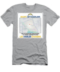 Map Highlighting Sofi Stadium Location Kevin Walker and Pixel Reverie T-Shirt