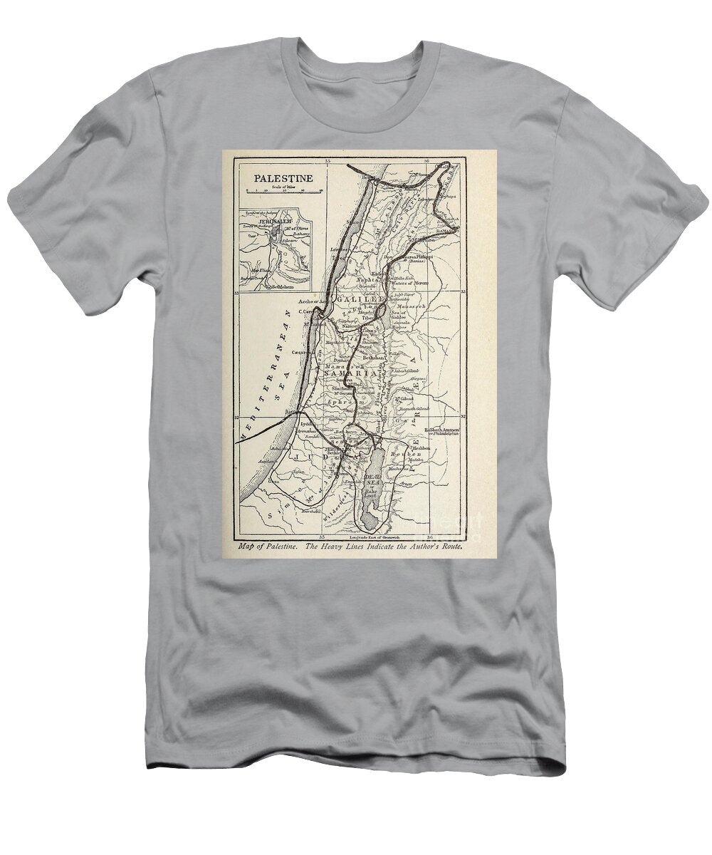 Map of Palestine M2 Historic Illustrations T-Shirt