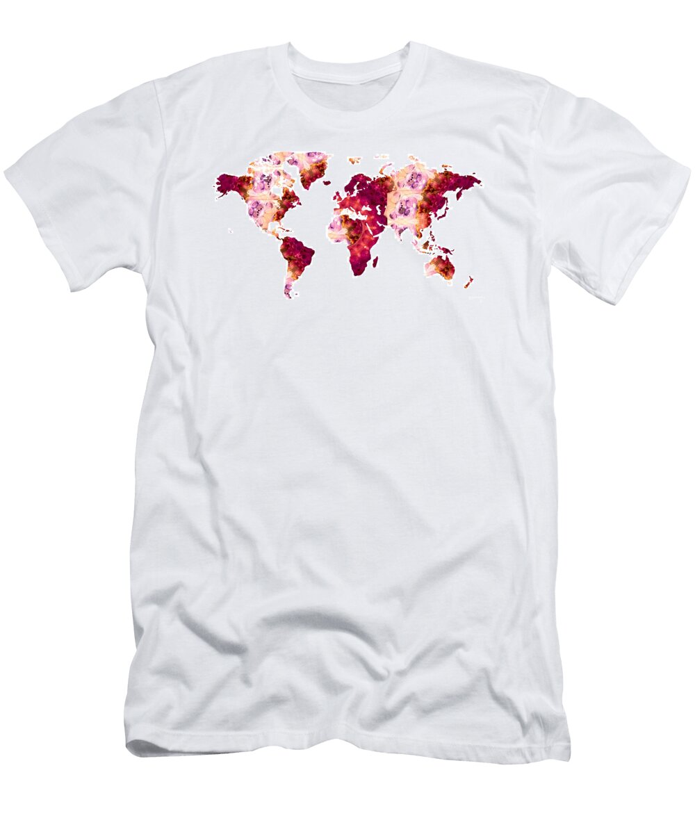 Map of the World 38 Sharon Cummings Sharon Cummings T-Shirt