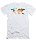 Map of the World 7 Colorful Abstract Art Sharon Cummings T-Shirt