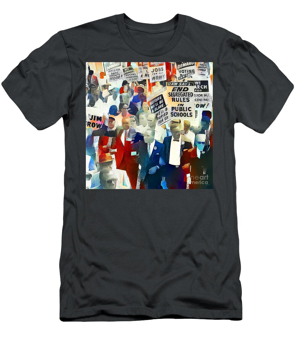 Martin Luther King Jr Civil Rights Leader 1963 March on Washington 20201123z Square Wingsdomain Art and Photography T-Shirt