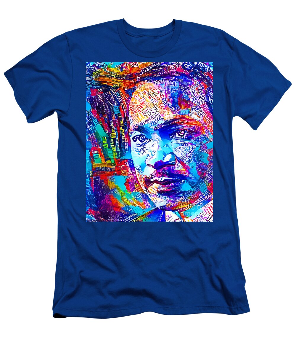 Martin Luther King Jr Civil Rights Leader in Vibrant Modern Contemporary Urban Style 20210703 V2 Wingsdomain Art and Photography T-Shirt
