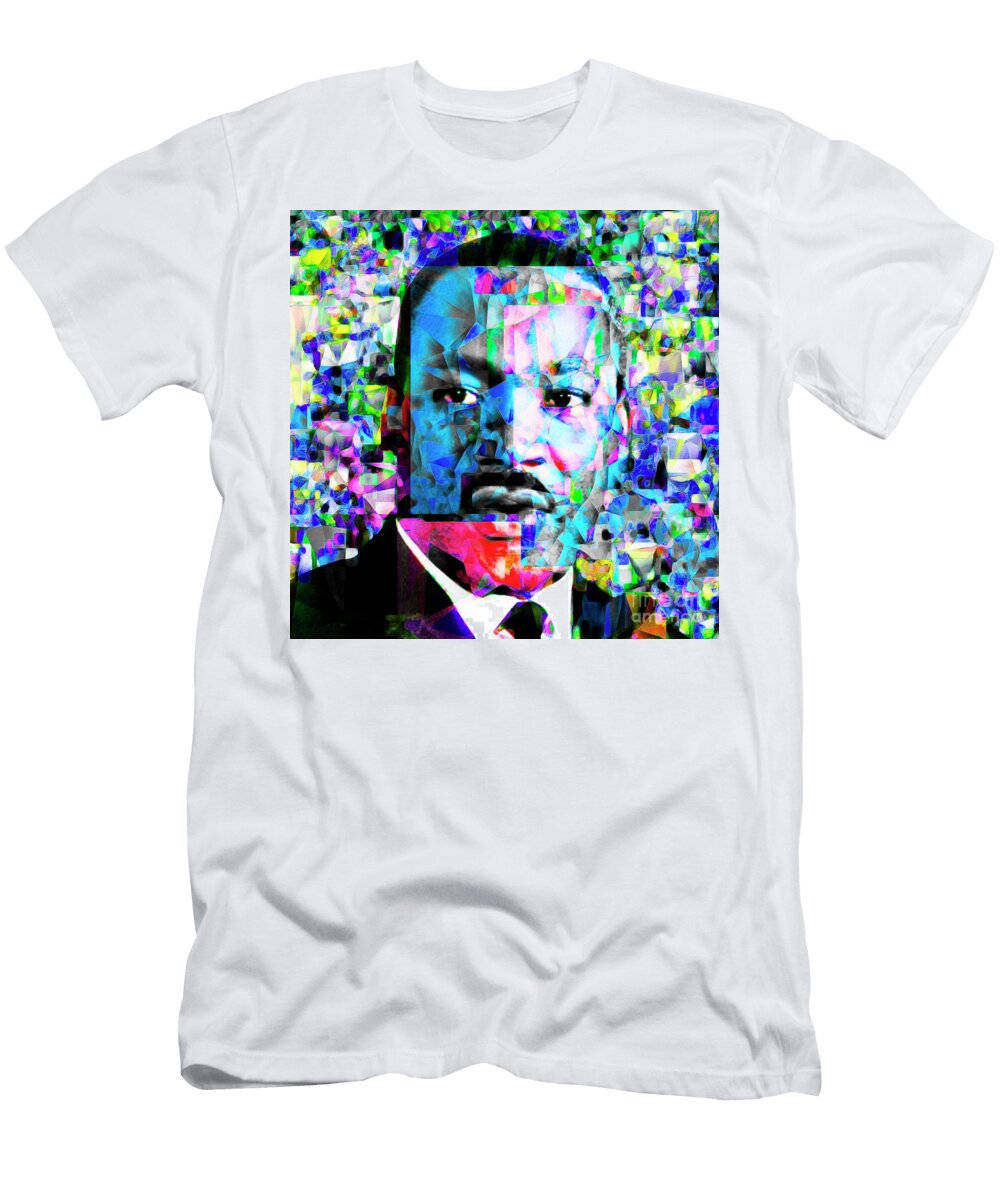 Martin Luther King Jr in Abstract Cubism 20170401 Wingsdomain Art and Photography T-Shirt