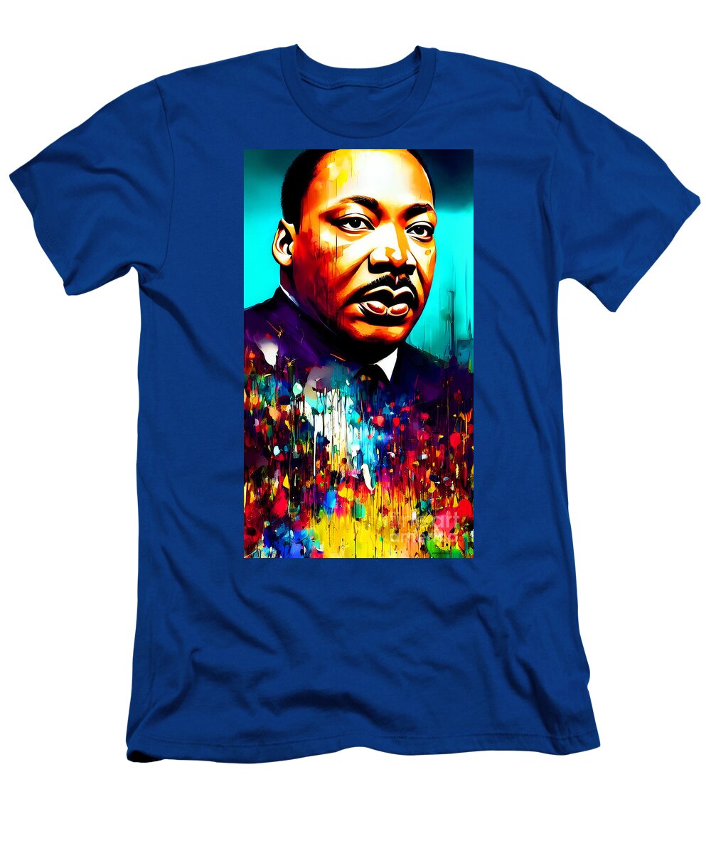 Martin Luther King Jr in Modern Art 20221124e Wingsdomain Art and Photography T-Shirt