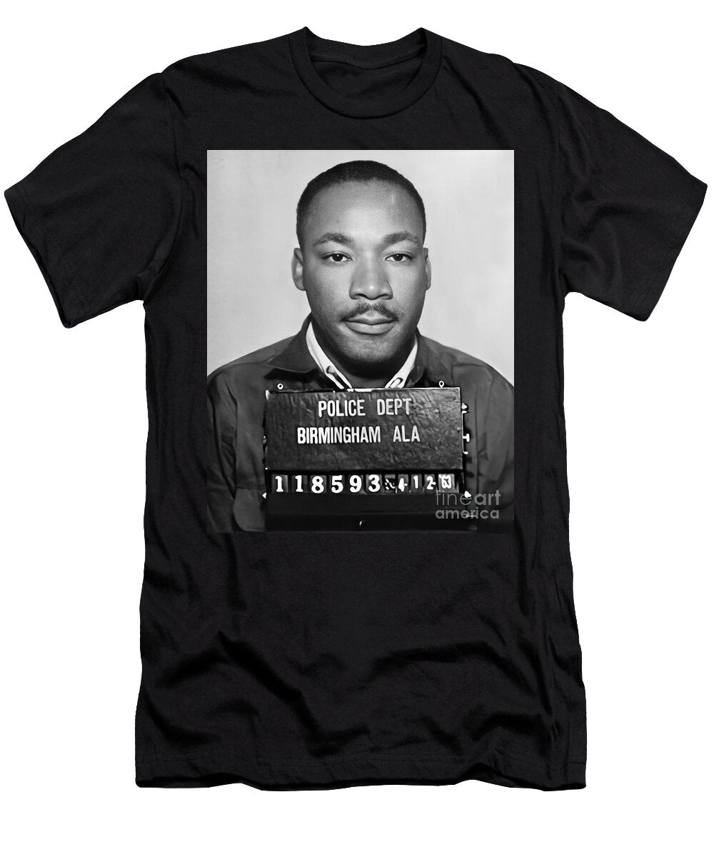 Martin Luther King Jr Mugshot Restored and Enhanced 20230622 Wingsdomain Art and Photography T-Shirt