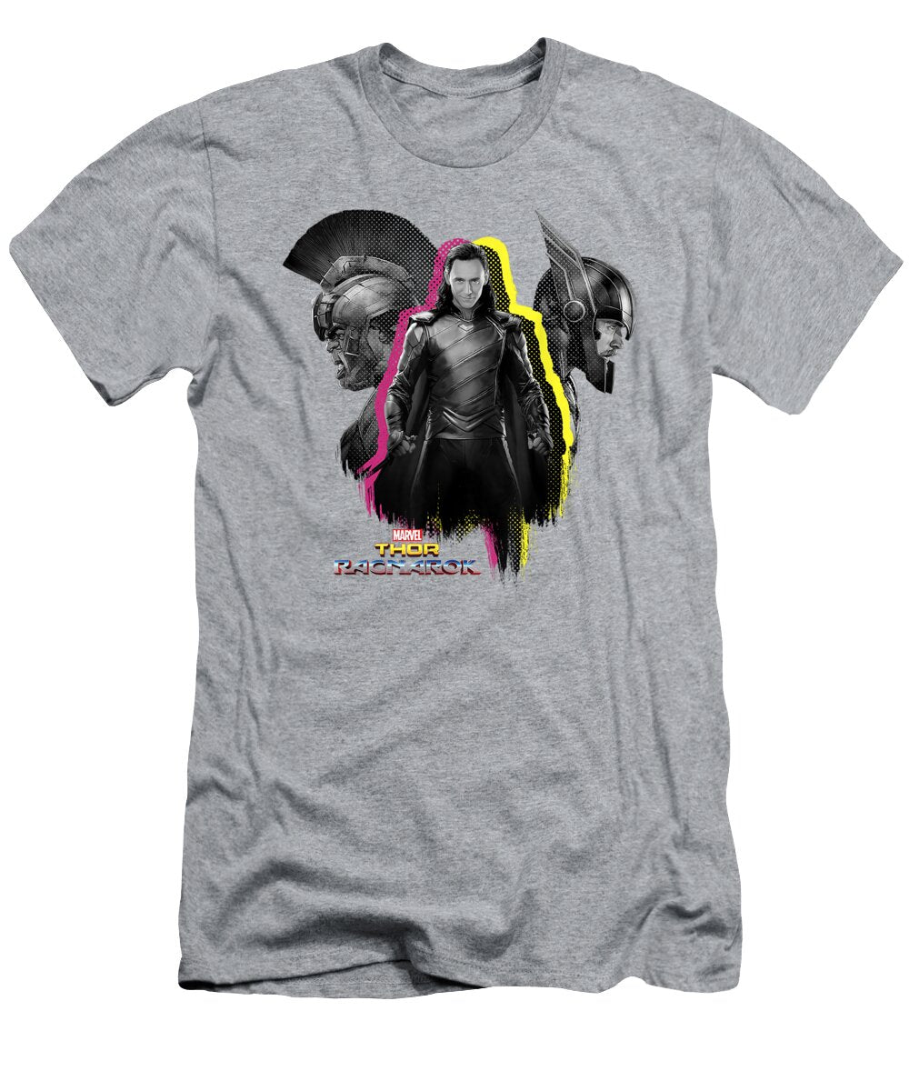 Marvel Thor Ragnarok Loki Hulk Neon Pop Halftone Rayank Hamdo T-Shirt