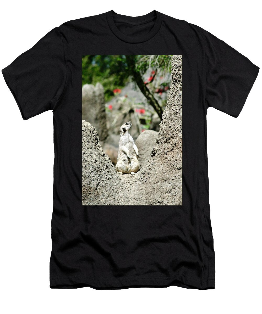 Meerkat on Alert Amid Rocks Masha Batkova T-Shirt