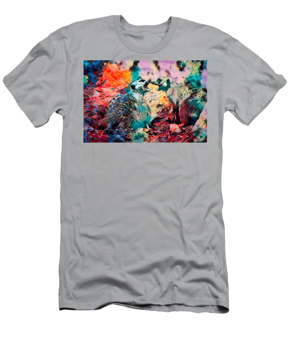 Meerkats Abstarct Ernie Echols T-Shirt