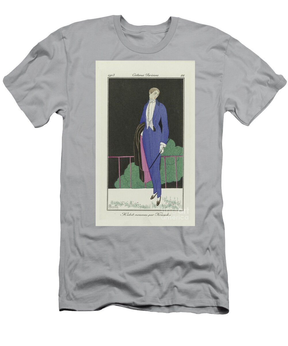 Mens Eveningwear By Kriegck From Costumes Parisien 1913 French School T-Shirt