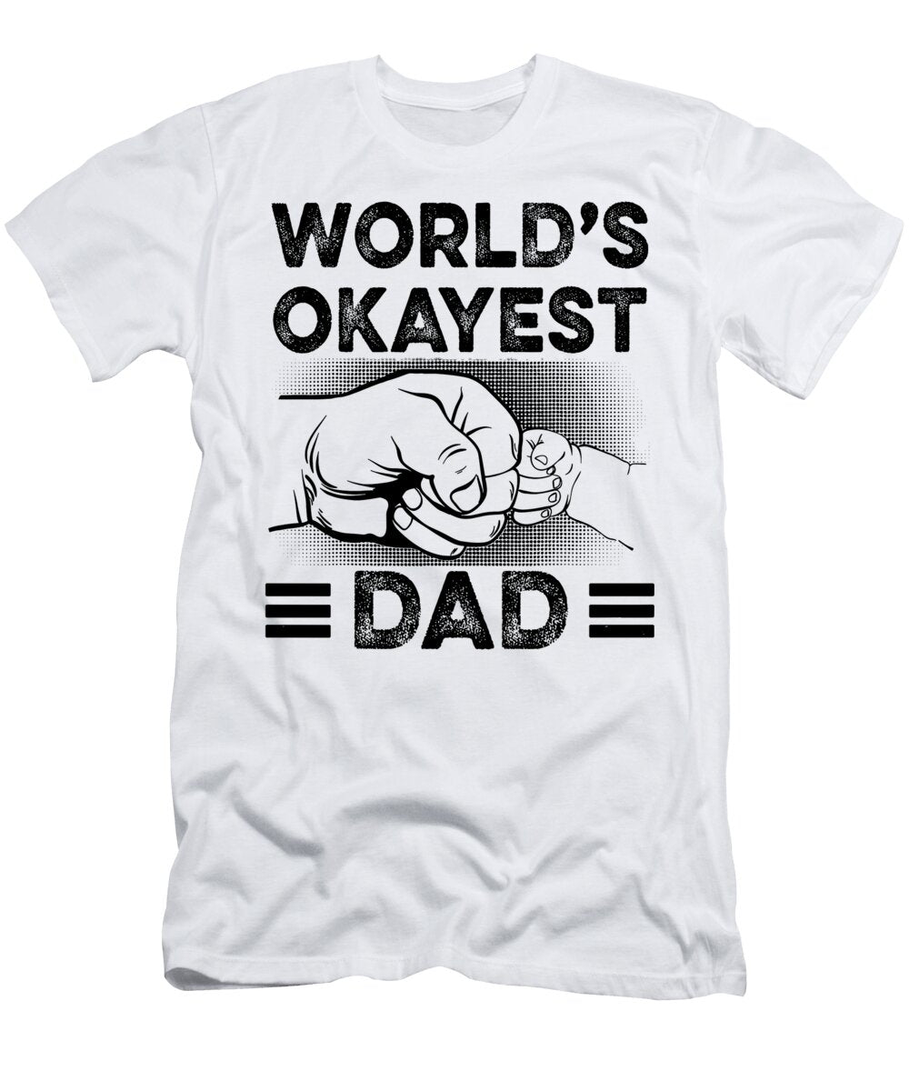Mens Worlds Okayest Dad Roger Kuo Art T-Shirt