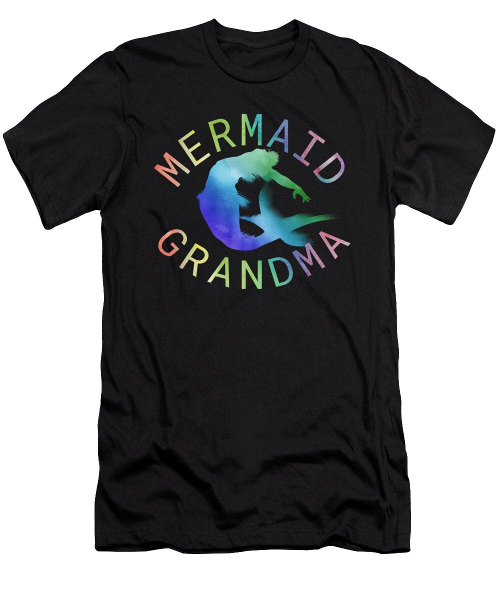 Mermaid Grandma Squad Matching Birthday Party Gift Art Grabitees T-Shirt