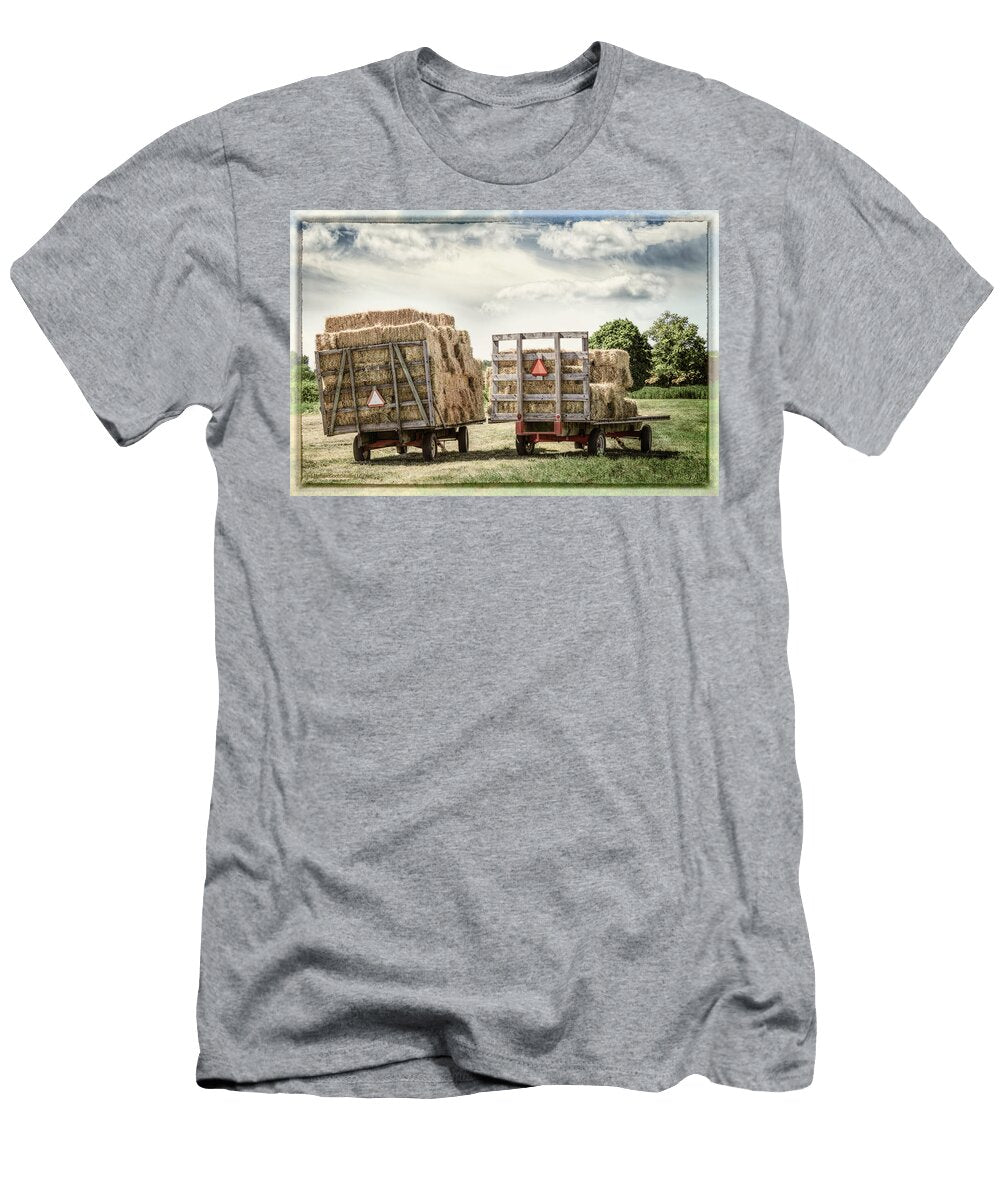 Mi Square Hay Bales Halftone Leeann Mclanegoetz Mclanegoetzstudiollccom T-Shirt