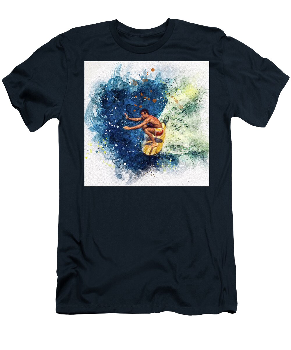 Miki Dora Riding That Wild Surf Ron Regalado T-Shirt