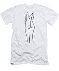 Minimal Art Womans Back Line Drawing Womans Back Line Art Woman Line Art Woman Back Line Art Mounir Khalfouf T-Shirt