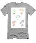 Minimal Line Art Faces Pattern Voskresija Andreevska T-Shirt