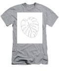 Minimal Monstera Leaf Line Art 1 Minimal Decor Art Anitas and Bellas Art T-Shirt