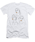 Minimalist Womens Portrait Line Art Trio Mounir Khalfouf T-Shirt
