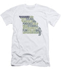 Missouri State Outline Word Map Design Turnpike T-Shirt