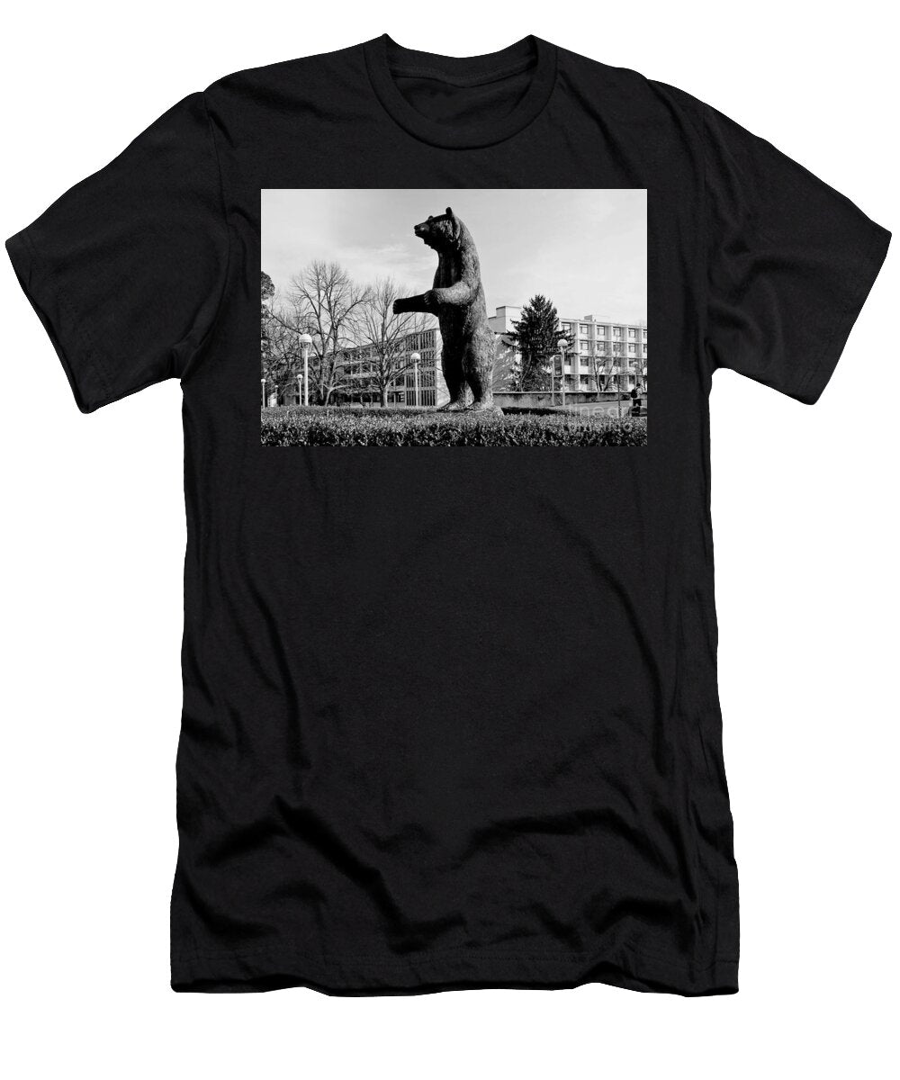 Missouri State University Bear Sculpture Springfield Mo Black and White Dmr Filho T-Shirt