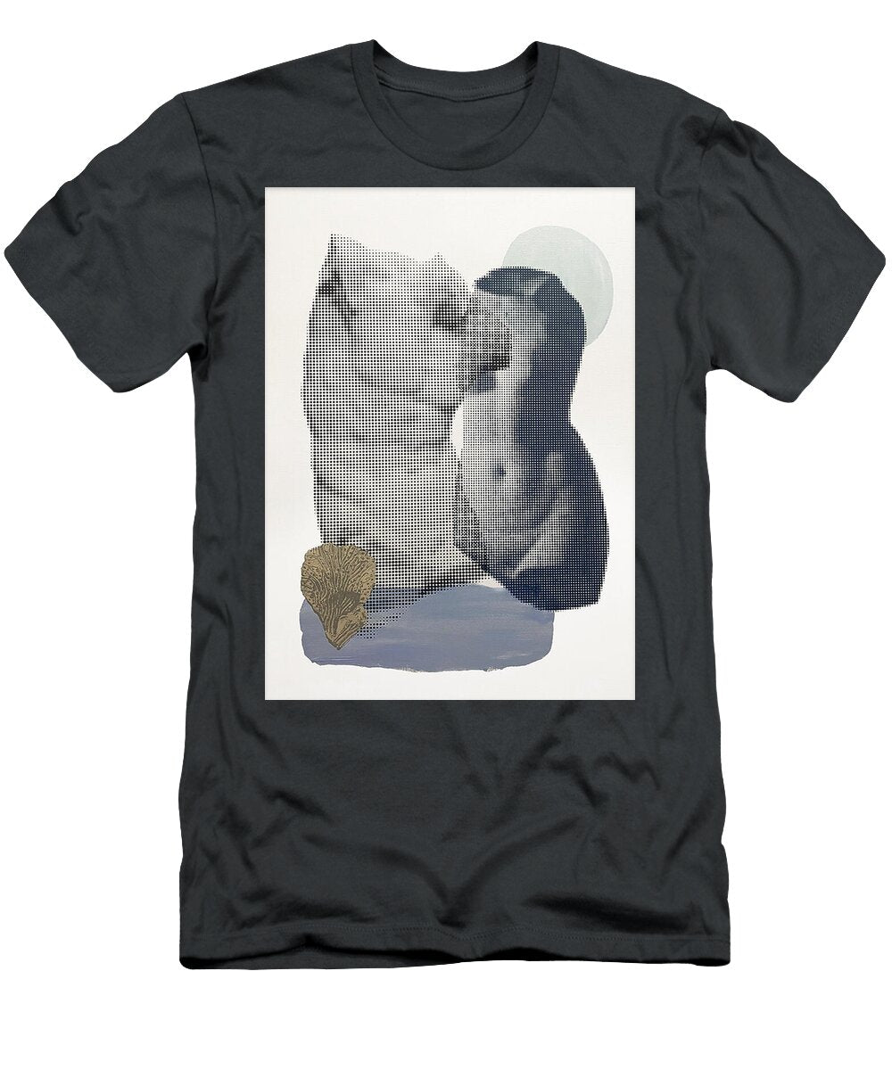 Modern Abstract Collage Halftone Statue Meets Earthy Vibes Victo Artist T-Shirt