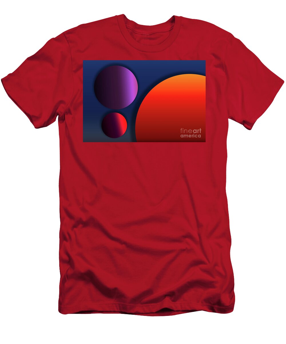 Modern Futuristic Abstract Geometric Gradient Shapes Turgay Koca T-Shirt