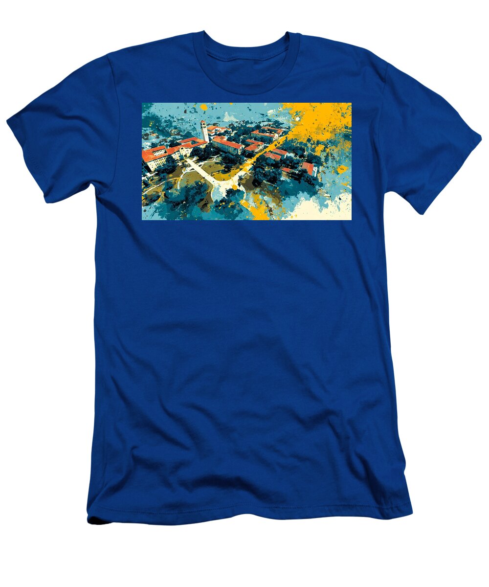 Modern University of California Santa Barbara Campus Oceanfront Vibrant Abstract Hollie Love T-Shirt