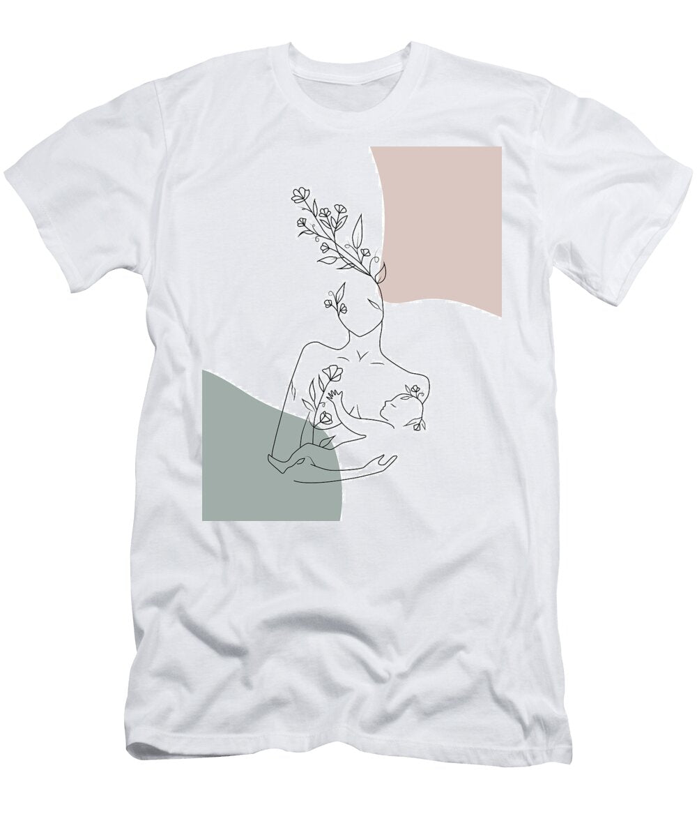 Mom and Baby Line Art Ritik Nandre T-Shirt