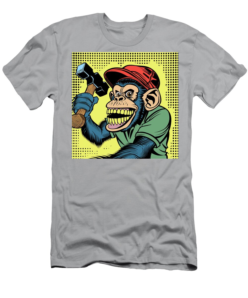 Monkey with a Hammer Comic Book Panel 144 Mad Paperairplanes T-Shirt