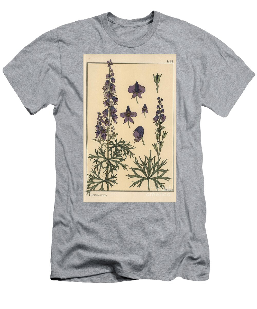 Monks Hood Botanical Study 1897 Lithograph Eugene Grasset T-Shirt