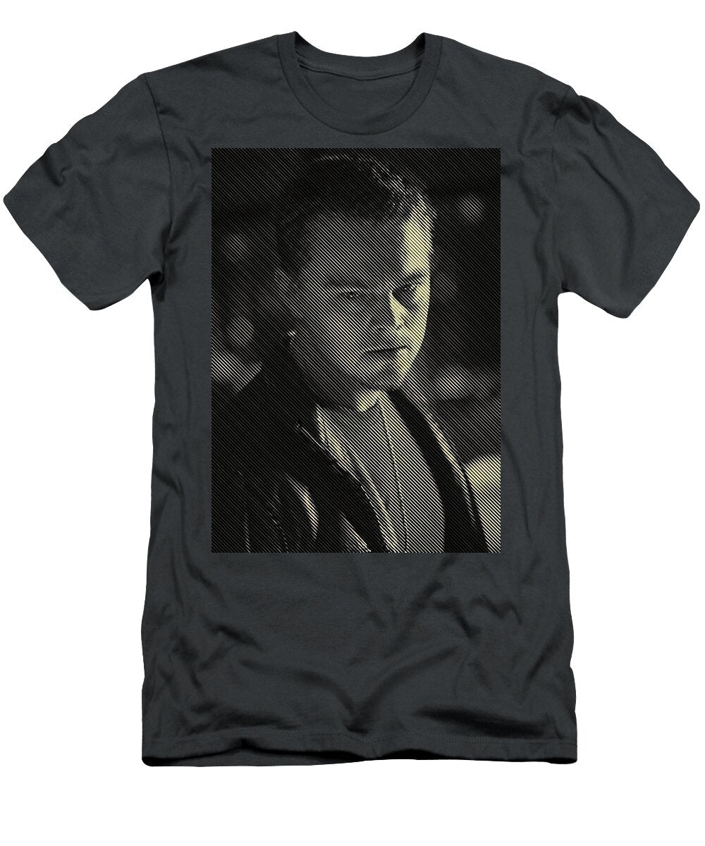 Monochrome Portrait of a Man the Departed Travel Poster Art Print T-Shirt