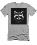 Monochrome Raccoon Portrait on Dark Background Mardy Oliver T-Shirt