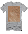 Monstera Palm Leaves Finesse Line Art 1 Tropical Decor Art Anitas and Bellas Art T-Shirt