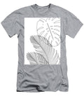 Monstera Palm Leaves Finesse Line Art 2 Tropical Decor Art Anitas and Bellas Art T-Shirt