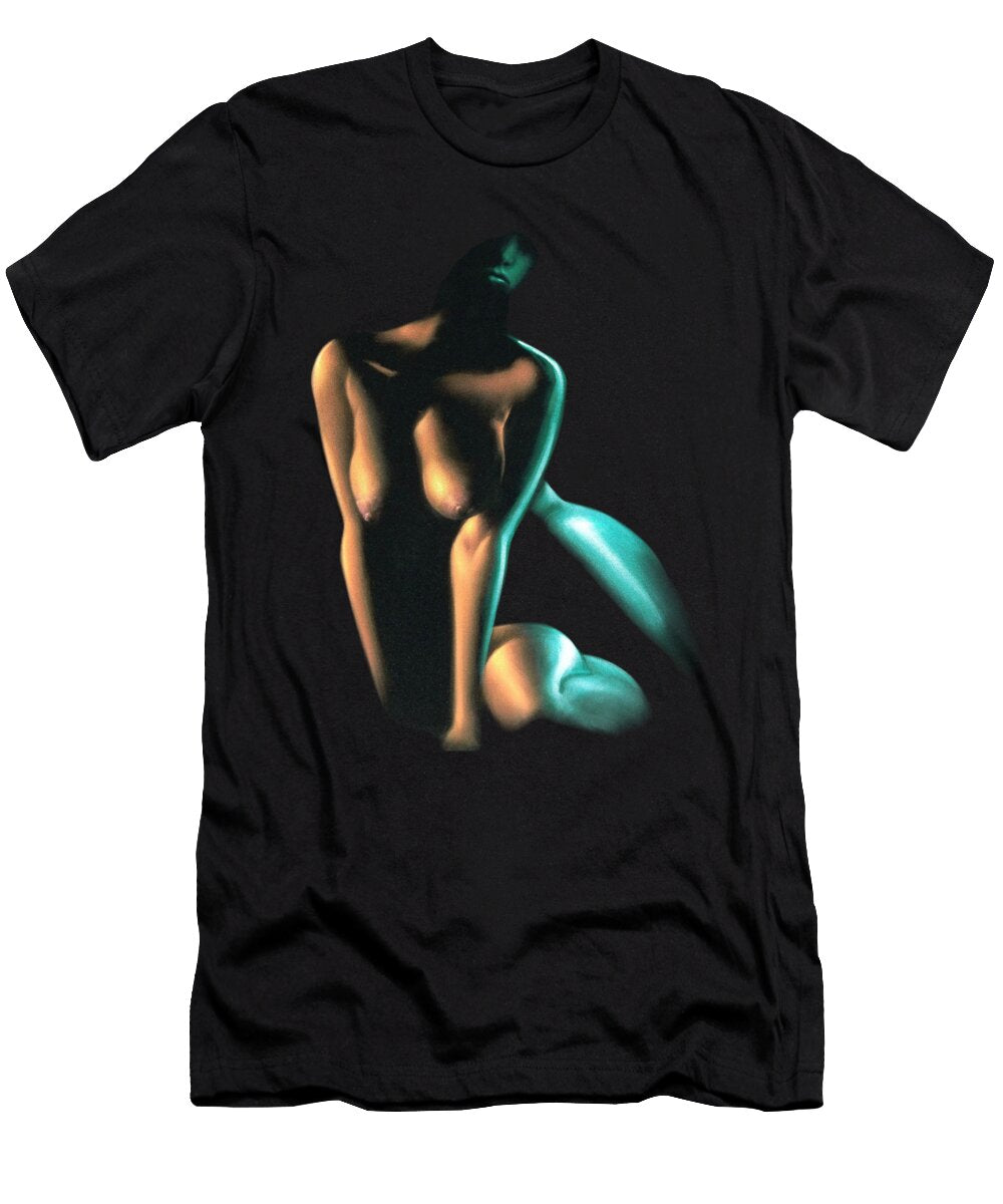 Moonlit Chiaroscuro Nude No Background Felix T-Shirt