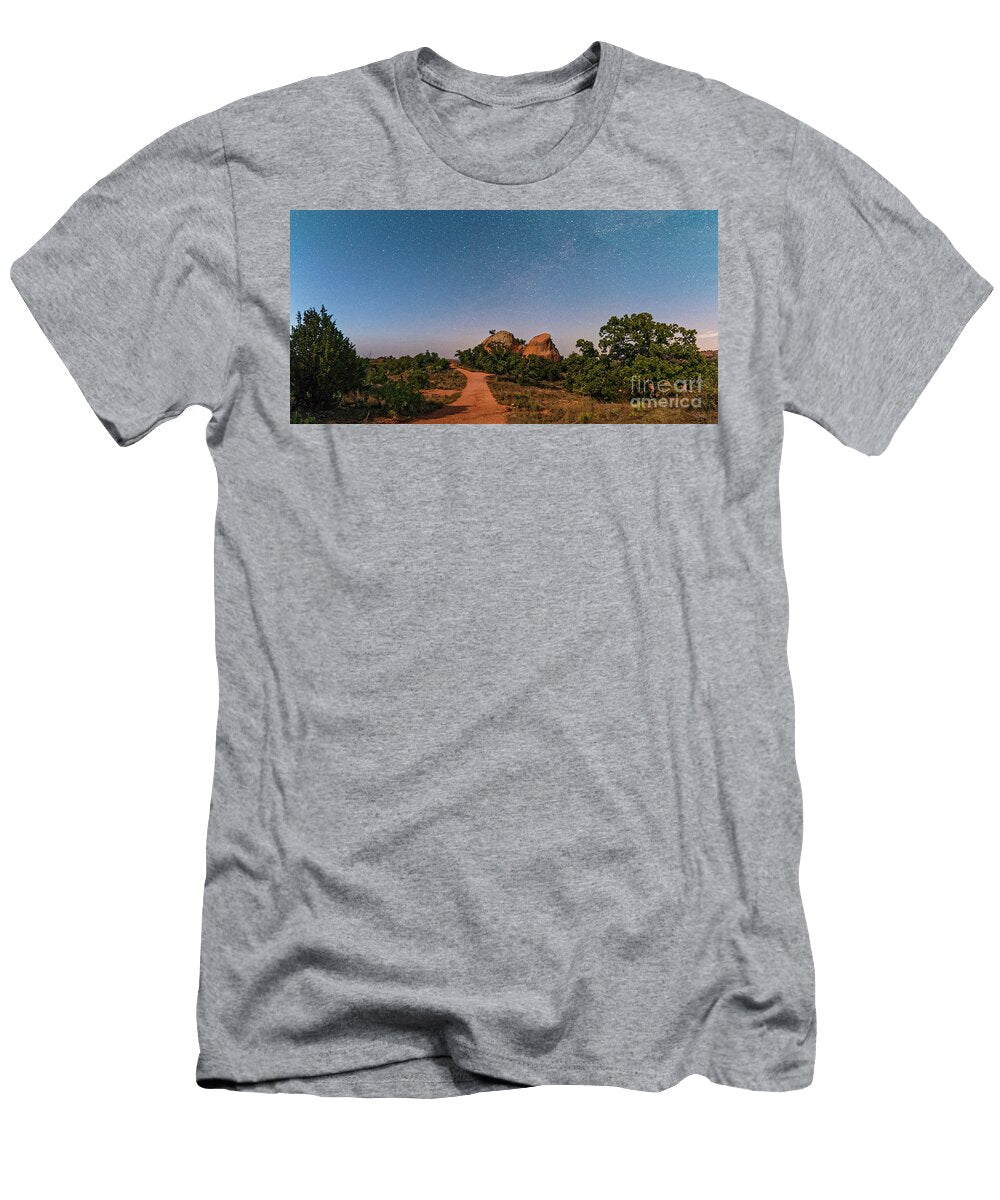 Moonlit Landscape At Enchanted Rock State Natural Area Fredericksburg Texas Hill Country Silvio Ligutti T-Shirt