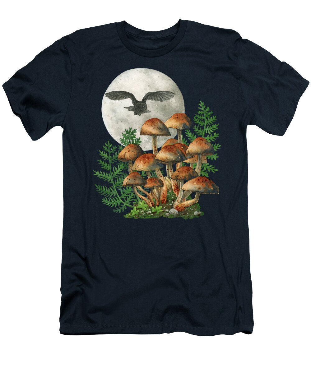 Moonlit Mushrooms Tracy Lizotte T-Shirt