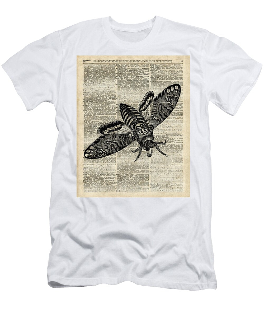 Moth Over Dictionary Page Jacob Kuch T-Shirt