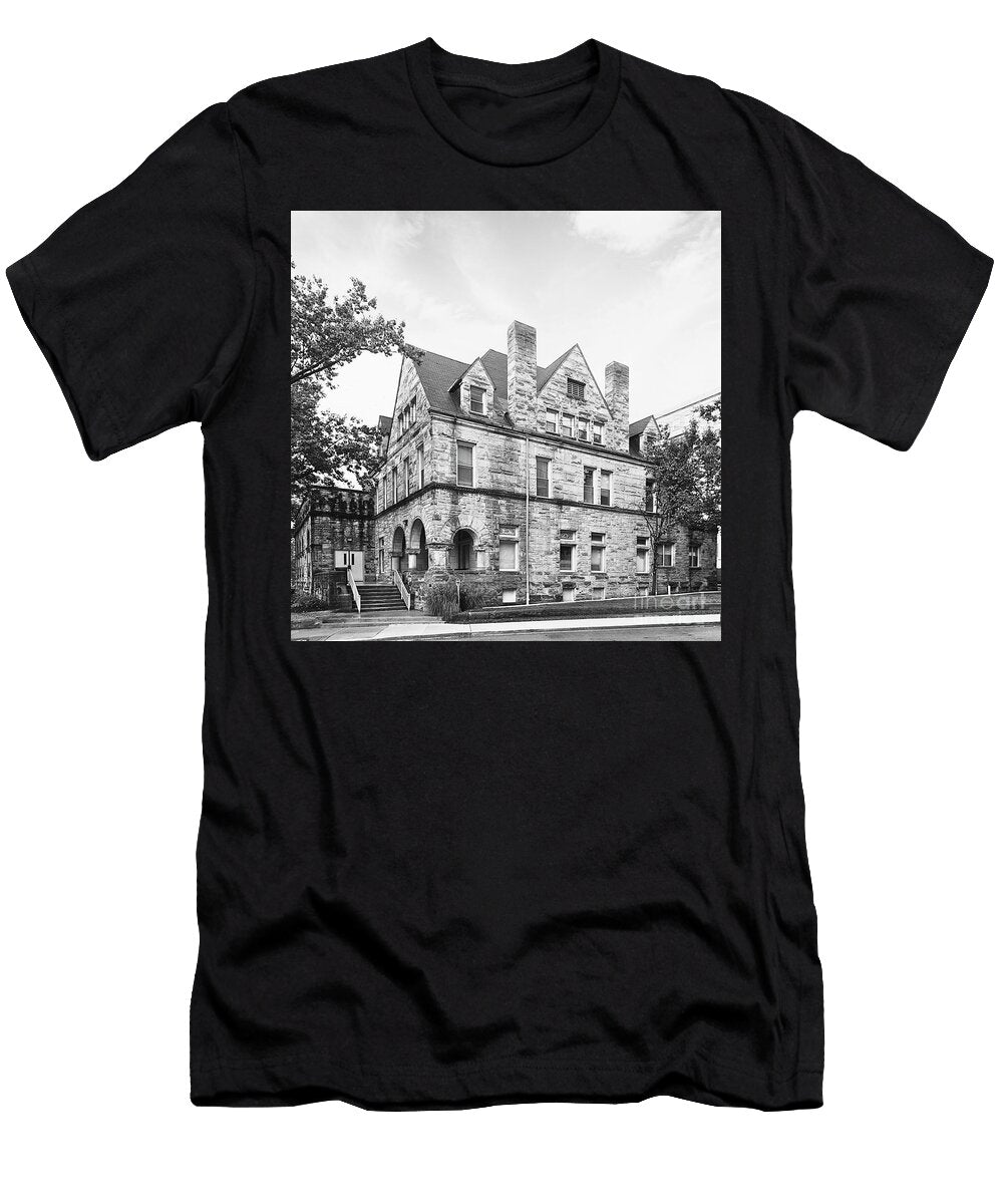 Music Building University of Pittsburgh Black and White Dmr Filho T-Shirt