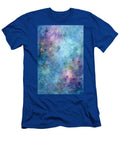 Musical Swirls on Blue Canvas Kevin Walker and Pixel Reverie T-Shirt