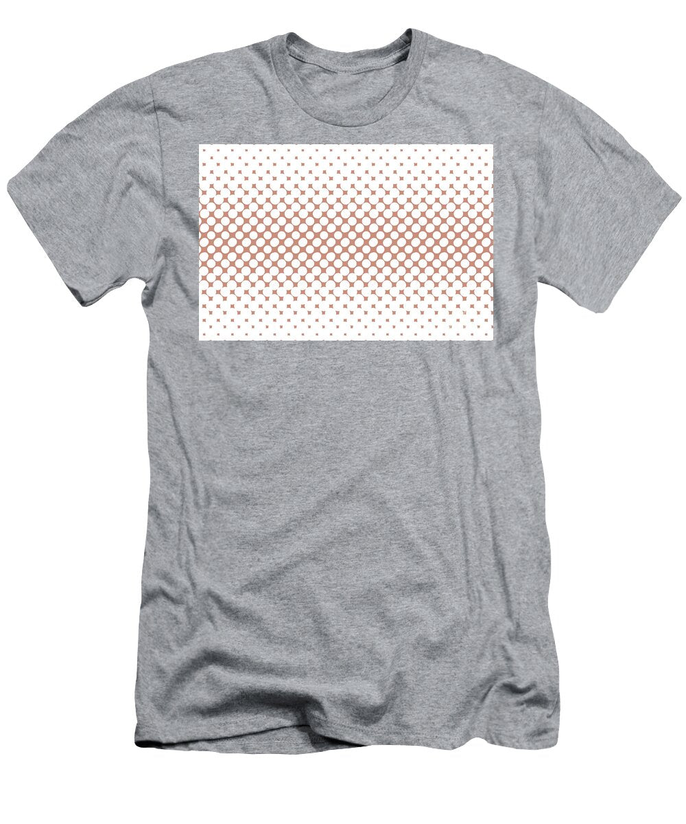 Muted Coral White Halftone Abstract Polka Dot Pattern Pairs Bhg 2023 Color of the Year Canyon Ridge Petite Patterns T-Shirt